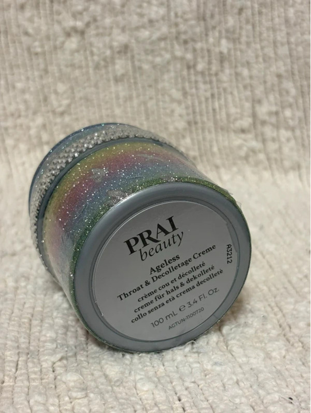 Prai Throat & Decolletage Cream Rainbow Jar W/Bling & Birds~3.4 fl. oz